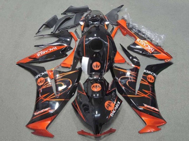Carenados Moto Honda CBR1000RR 2012-2016 - Naranja Negro Brillante BACARDI