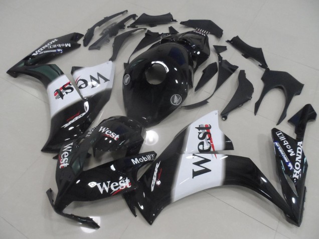 Carenados Moto Honda CBR1000RR 2012-2016 - Negro Brillante Blanco West