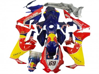 Carenados Moto Honda CBR1000RR 2017-2023 - Azul Amarillo Rojo Bull Hayden