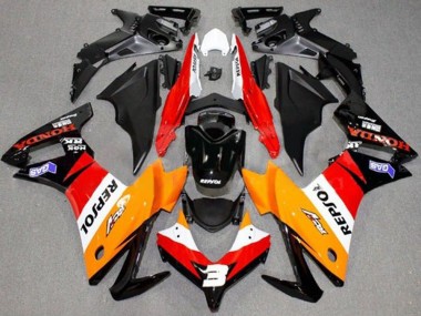 Carenados Moto Honda CBR500R 2013-2015 - Naranja Blanco Rojo Negro Brillante Repsol