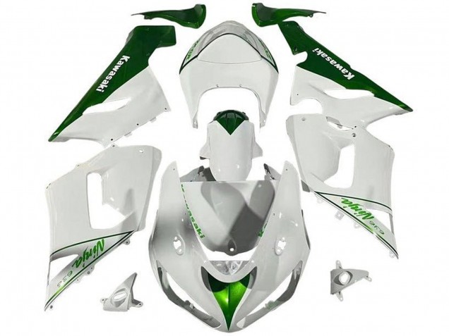 Carenados Moto Kawasaki ZX6R 2005-2006 - Blanco Verde