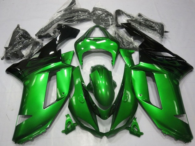 Carenados Moto Kawasaki ZX6R 2007-2008 - Verde Negro