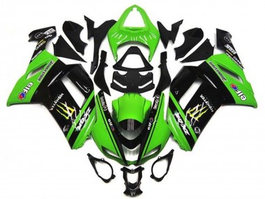 Carenados Moto Kawasaki ZX6R 2007-2008 - Verde Negro Monstruo Elf