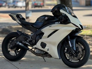 Carenados Moto Kawasaki ZX6R 2013-2018 - Crema Blanco Negro Mate