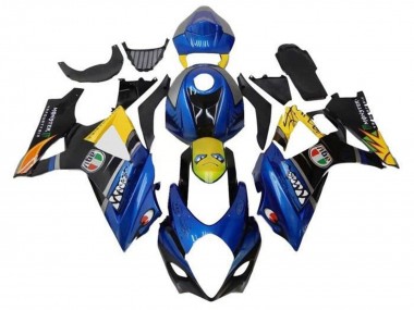 Carenados Moto Suzuki GSXR 1000 2005-2006 - Azul Amarillo Negro Tiburón