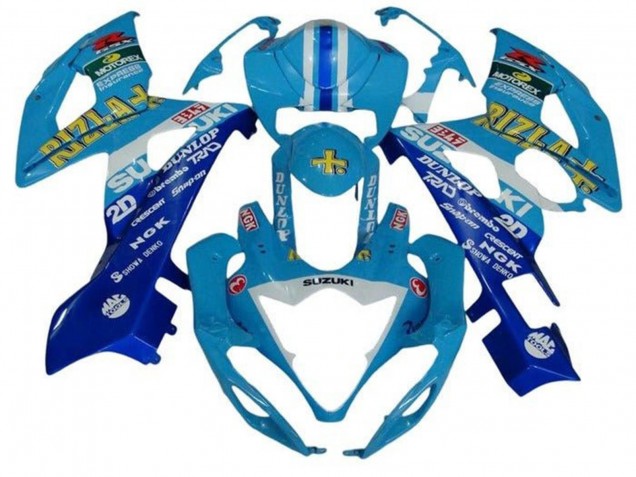 Carenados Moto Suzuki GSXR 1000 2005-2006 - Azul Blanco Raya Rizla