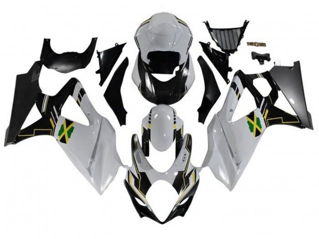 Carenados Moto Suzuki GSXR 1000 2007-2008 - Blanco Negro Jamaica