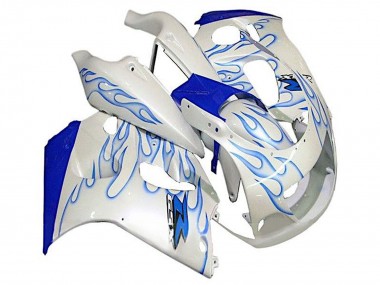 Carenados Moto Suzuki GSXR 600 / GSXR 750 1996-2000 - Blanco Azul Llama