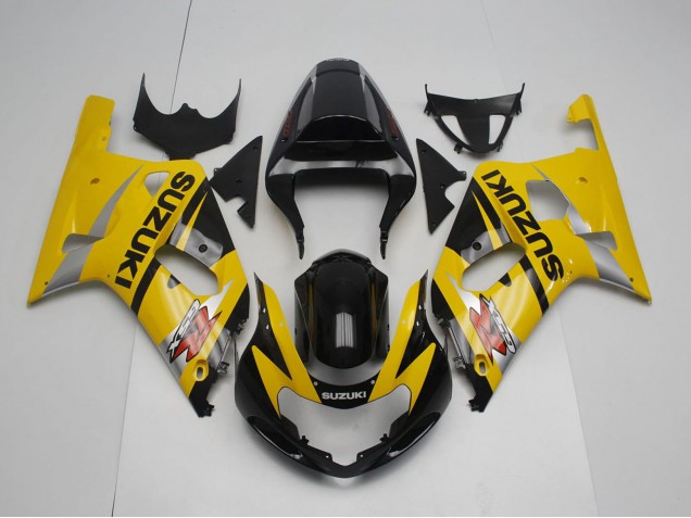 Carenado Moto Suzuki GSXR 600 / GSXR 750 2001-2003 - Amarillo Plata Negro Brillante