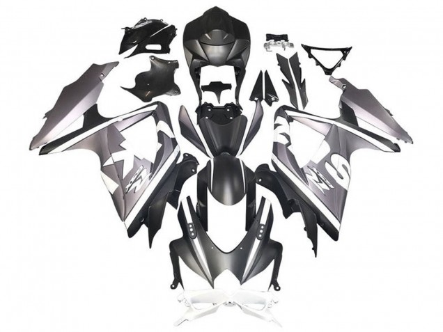 Carenados Moto Suzuki GSXR 600 / GSXR 750 2008-2010 - Plata Blanco Negro Mate