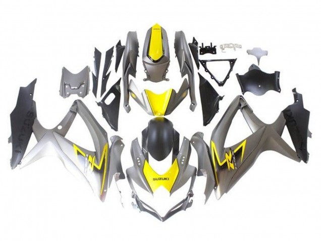 Carenados Moto Suzuki GSXR 600 / GSXR 750 2008-2010 - Plata Amarillo Negro