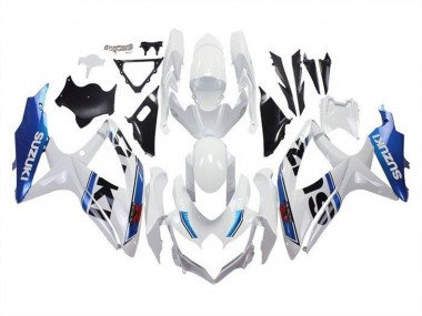 Carenados Moto Suzuki GSXR 600 / GSXR 750 2008-2010 - Blanco Azul Raya