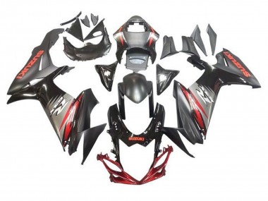 Carenados Moto Suzuki GSXR 600 / GSXR 750 2011-2024 - Negro Gris Rojo