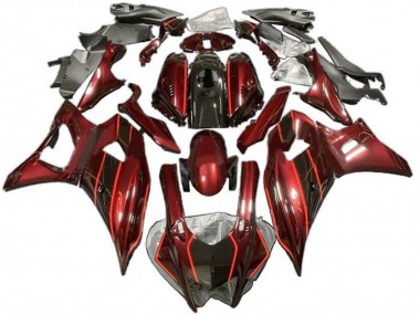 Carenados Moto Yamaha YZF R7 2021-2024 - Rojo Oscuro Negro