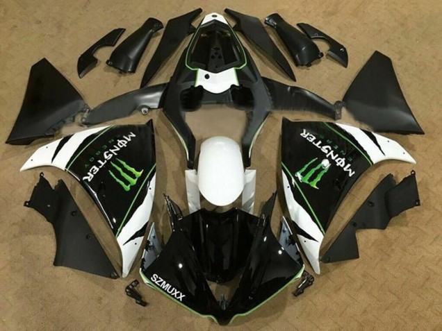 Carenados Moto Yamaha YZF 1000 R1 2009-2011 - Blanco Negro Verde Monstruo Energy