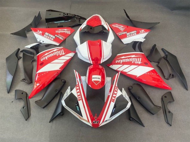 Carenados Moto Yamaha YZF 1000 R1 2012-2014 - Blanco Rojo Milwaukee Rocol Maxxis