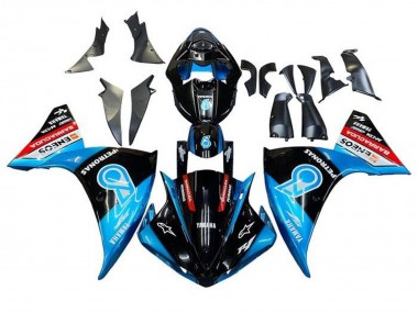 Carenados Moto Yamaha YZF 1000 R1 2012-2014 - Negro Brillante Azul Blanco Rojo Petronas ENEOS Barracuda