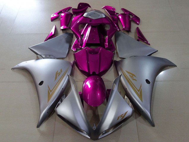 Carenados Moto Yamaha YZF 1000 R1 2012-2014 - Plata Mate Rosa