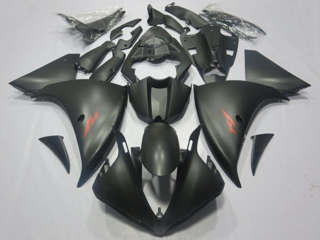 Carenados Moto Yamaha YZF 1000 R1 2012-2014 - Negro Mate Rojo Calcomanía