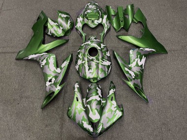 Carenados Moto Yamaha YZF 1000 R1 2004-2006 - Verde Blanco Gris Camouflage
