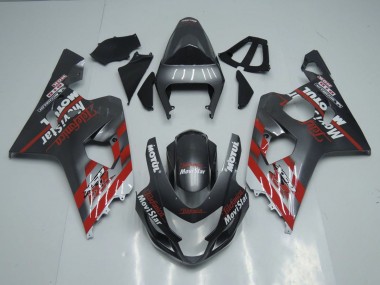 Carenados Moto Suzuki GSXR 600 / GSXR 750 2004-2005 - Gris Oscuro Rojo
