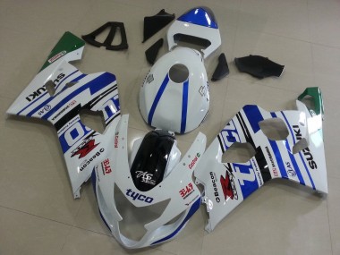 Carenados Moto Suzuki GSXR 600 / GSXR 750 2004-2005 - Blanco Azul Negro Verde Tyco