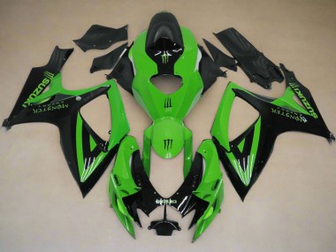 Carenados Moto Suzuki GSXR 600 / GSXR 750 2006-2007 - Verde Negro Monstruo