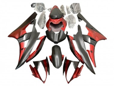 Carenados Moto Yamaha YZF R6 2006-2007 - Rojo Negro Mate
