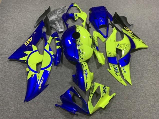 Carenados Moto Yamaha YZF R6 2008-2016 - Azul Neon Amarillo 46