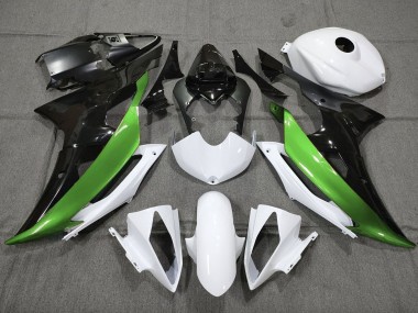 Carenados Moto Yamaha YZF R6 2008-2016 - Blanco Verde Negro Brillante