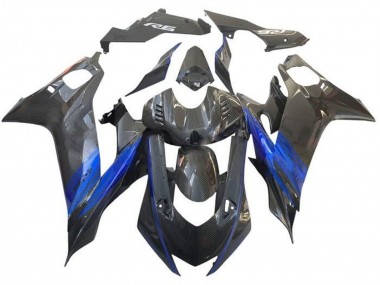 Carenado Moto Yamaha YZF R6 2017-2023 - Azul Negro Falso FibraCarbono