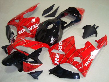 Carenados Moto Honda CBR600RR 2003-2004 - Rojo Negro Brillante Spider Man Blanco Repsol