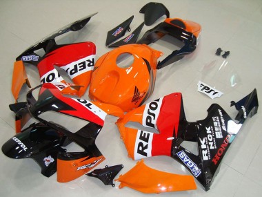Carenado Moto Honda CBR600RR 2003-2004 - Naranja Blanco Rojo Negro Brillante Repsol