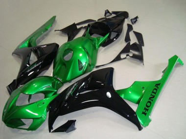 Carenados Moto Honda CBR1000RR 2006-2007 - Verde Negro Brillante