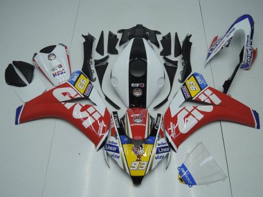 Carenados Moto Honda CBR1000RR 2008-2011 - Blanco Rojo Amarillo Negro Givi 93