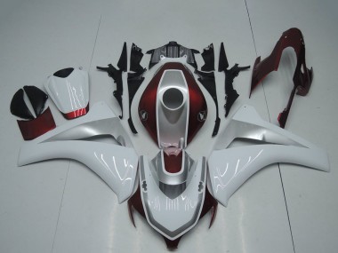 Carenados Moto Honda CBR1000RR 2008-2011 - Blanco Plata Rojo Granate