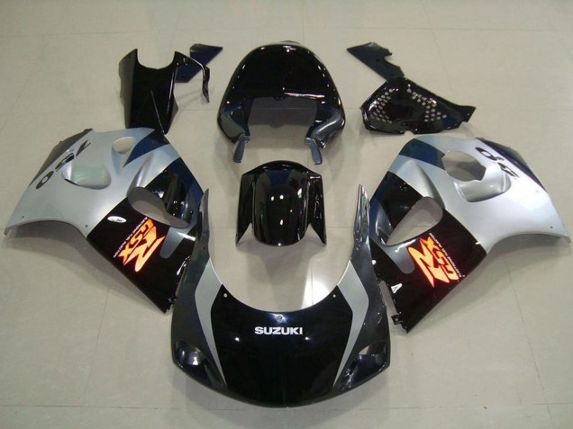 Carenados Moto ABS Suzuki GSXR 750 1996-2000 - Negro Brillante Plata