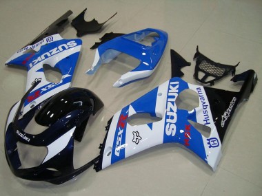 Carenados Moto Suzuki GSXR 1000 2000-2002 - Blanco Azul Negro Brillante