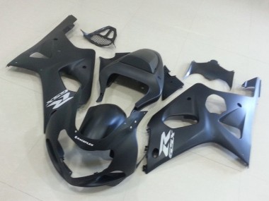 Carenados Moto Suzuki GSXR 1000 2000-2002 - Negro Mate Plata Calcomanía