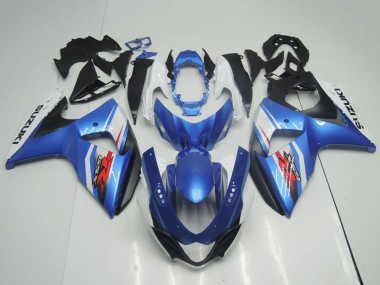 Carenados Moto Suzuki GSXR 1000 2009-2016 - Azul Claro Azul Blanco Negro OEM Estilo