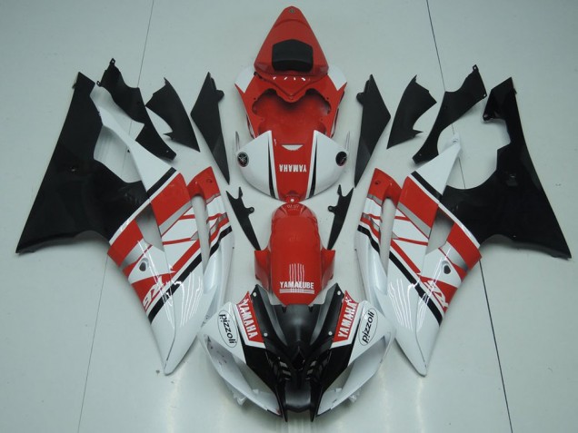 Carenado Moto Yamaha YZF R6 2008-2016 - Blanco Rojo Negro