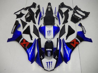 Carenados Moto Yamaha YZF R1 2015-2019 - Azul Blanco Negro Rojo Monstruo Akropovic