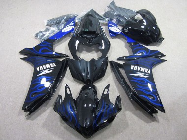 Carenados Moto Yamaha YZF R1 2007-2008 - Negro Brillante Azul Llama