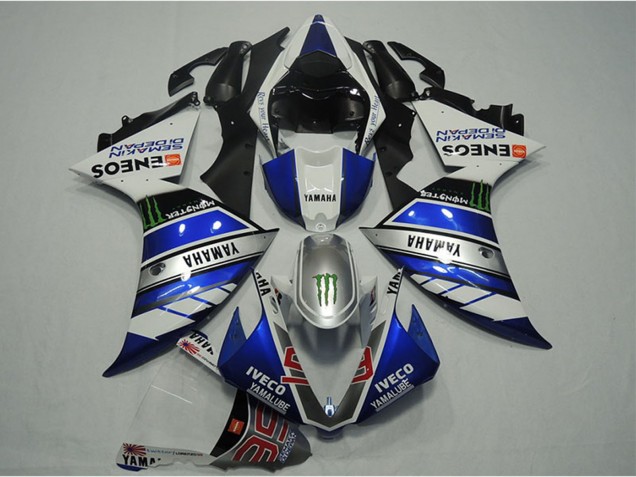 Carenados Moto Yamaha YZF R1 2012-2014 - Azul Plata Blanco Negro Verde Monstruo IVECO Yamalube ENEOS Semakin Didepan