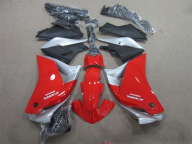 Carenados Moto Honda CBR125R 2011-2016 - Plata Rojo Negro Mate