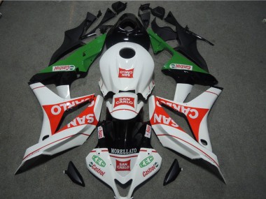 Carenados Moto Honda CBR1000RR 2004-2005 - Blanco Rojo Verde Negro Brillante San Carlo Castrol
