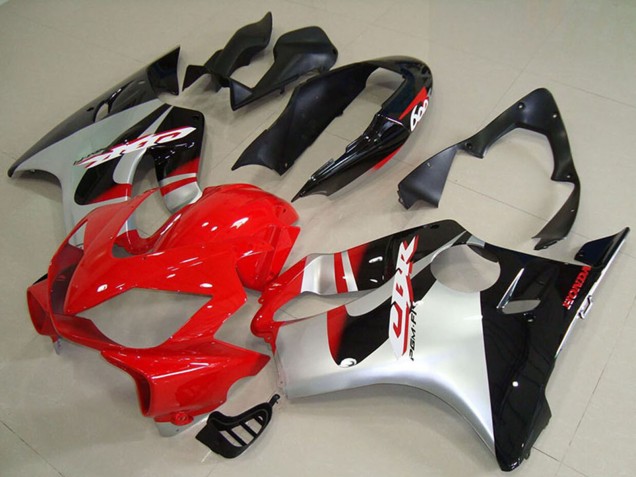 Carenados Moto ABS Honda CBR600 F4i 2004-2007 - Plata Rojo Negro Brillante