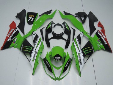 Carenados Moto Kawasaki ZX6R 2013-2018 - Verde Blanco Negro Rojo Monstruo