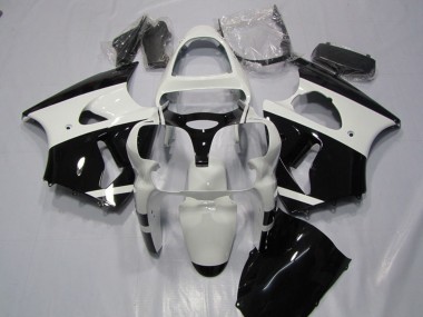 Carenados Moto Kawasaki ZX6R 2000-2002 - Blanco Negro Brillante
