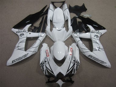 Carenados Moto Suzuki GSXR 600 2008-2010 - Blanco Negro Corona Extra Motul